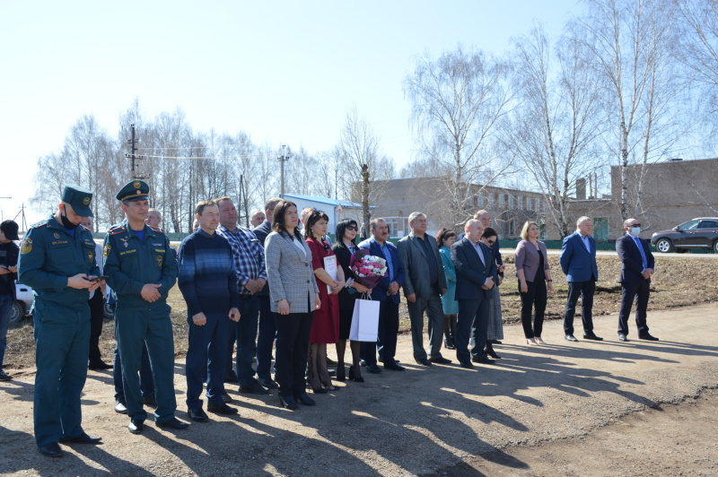 В Сармановском районе состоялось открытие теплого бокса для добровольной пожарной команды