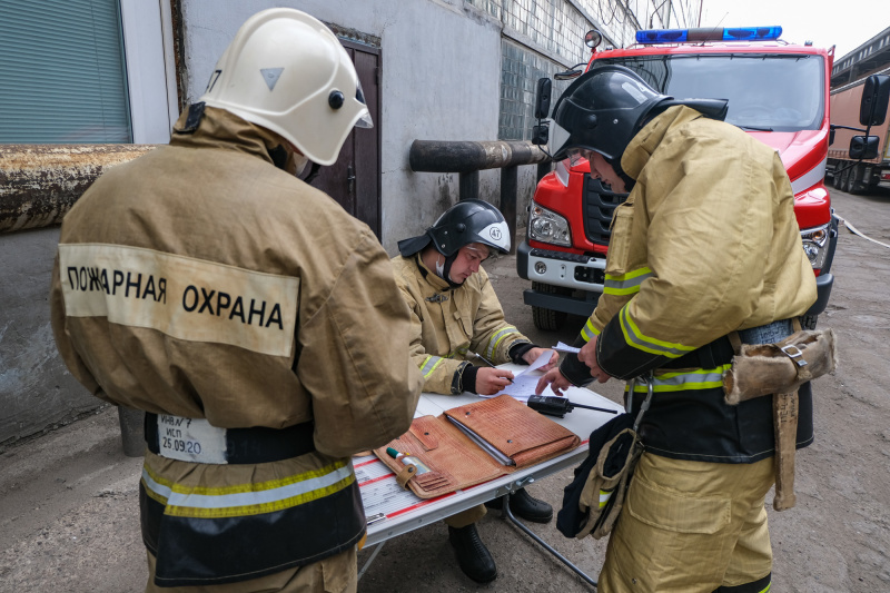 На объекте Нижнекамского шинного завода прошли пожарно-тактические учения