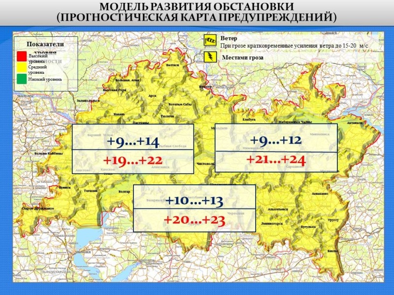 Ежедневный оперативный прогноз возникновения и развития чрезвычайных ситуаций на территории Республики Татарстан на 24.07.2021 г.