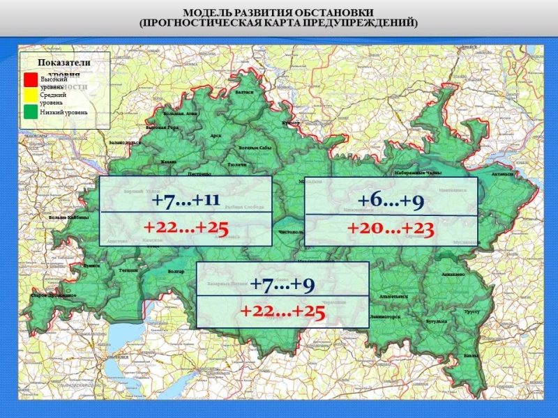 Ежедневный оперативный прогноз возникновения и развития чрезвычайных ситуаций на территории Республики Татарстан на 26.07.2021 г.