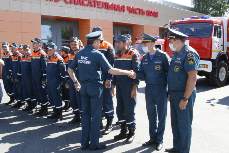 Встреча татарстанских пожарных из командировки в Мордовию