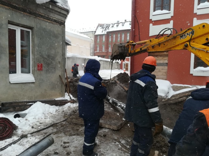 Аварийное отключение теплоснабжения  в городе Казань.