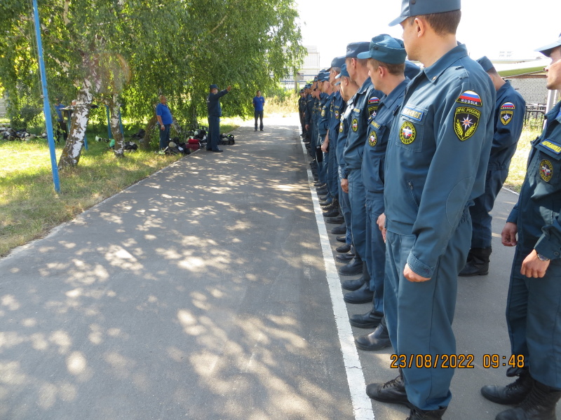 В отряде ФПС ГПС ФГБУ «Управление ДП ФПС ГПС по Республике Татарстан» пожарные провели соревнования среди звеньев газодымозащитной службы