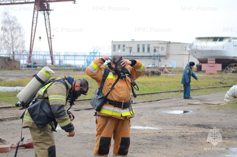 Тренировка по гражданской обороне в Зеленодольском районе