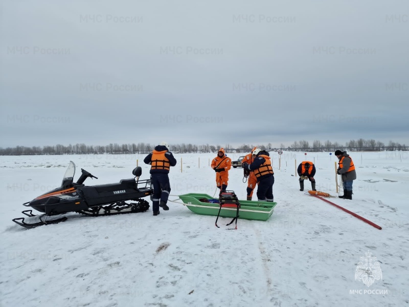 Открыта ледовая переправа через Каму по маршруту «село Покровское – поселок Красный Ключ»