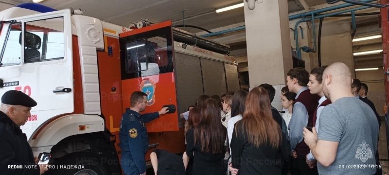 Экскурсия для юнармейцев в  пожарно-спасательную часть Зеленодольска