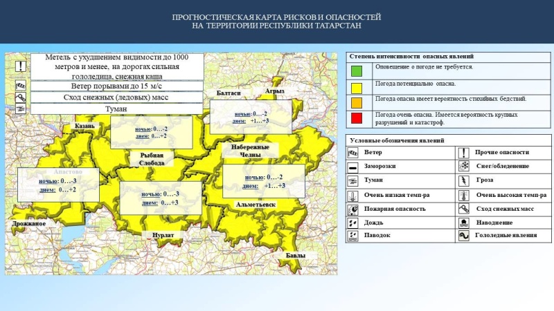 Ежедневный оперативный прогноз возникновения и развития чрезвычайных ситуаций на территории Республики Татарстан на 18.03.2023 г. (активная интернет-ссылка на раздел "Оперативная информация" сайта ГУ МЧС России по РТ обязательна).