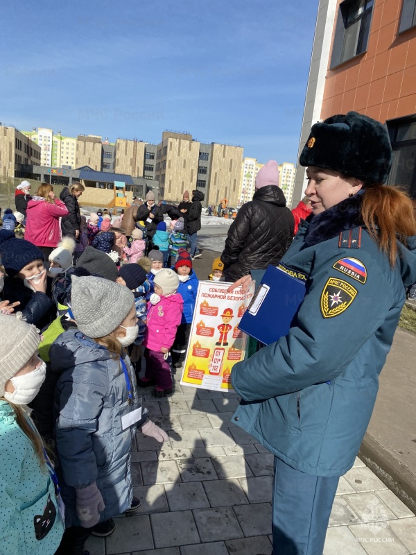 В детском саду прошла пожарная учебная эвакуация