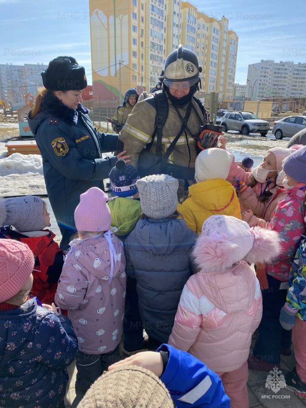 В детском саду прошла пожарная учебная эвакуация