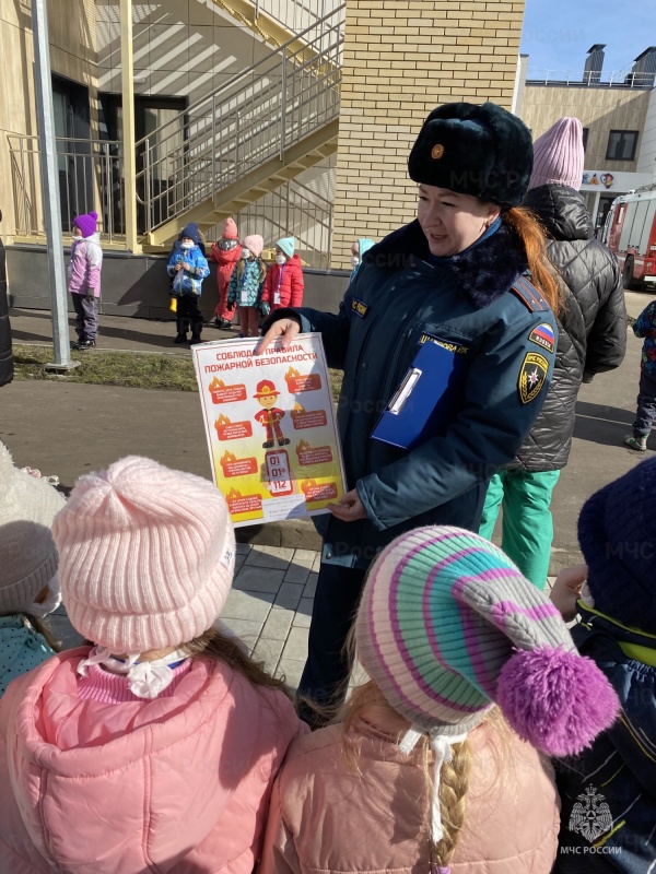 В детском саду прошла пожарная учебная эвакуация