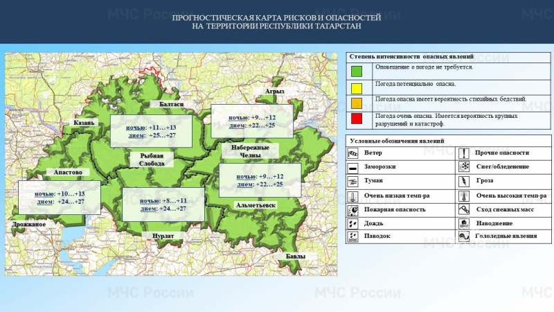 Ежедневный оперативный прогноз возникновения и развития чрезвычайных ситуаций на территории Республики Татарстан на 23.09.2023 г. (активная интернет-ссылка на раздел "Оперативная информация" сайта ГУ МЧС России по РТ обязательна).