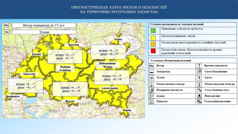 Ежедневный оперативный прогноз возникновения и развития чрезвычайных ситуаций на территории Республики Татарстан на 03.11.2023 г. (активная интернет-ссылка на раздел "Оперативная информация" сайта ГУ МЧС России по РТ обязательна).