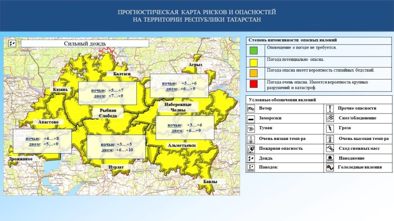 Ежедневный оперативный прогноз возникновения и развития чрезвычайных ситуаций на территории Республики Татарстан на 08.11.2023 г. (активная интернет-ссылка на раздел "Оперативная информация" сайта ГУ МЧС России по РТ обязательна).