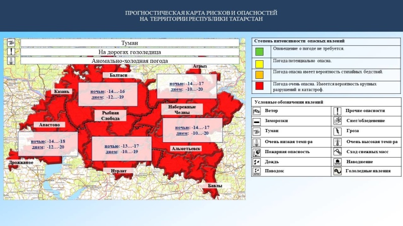 Ежедневный оперативный прогноз возникновения и развития чрезвычайных ситуаций на территории Республики Татарстан на 06.12.2023 г. (активная интернет-ссылка на раздел "Оперативная информация" сайта ГУ МЧС России по РТ обязательна)