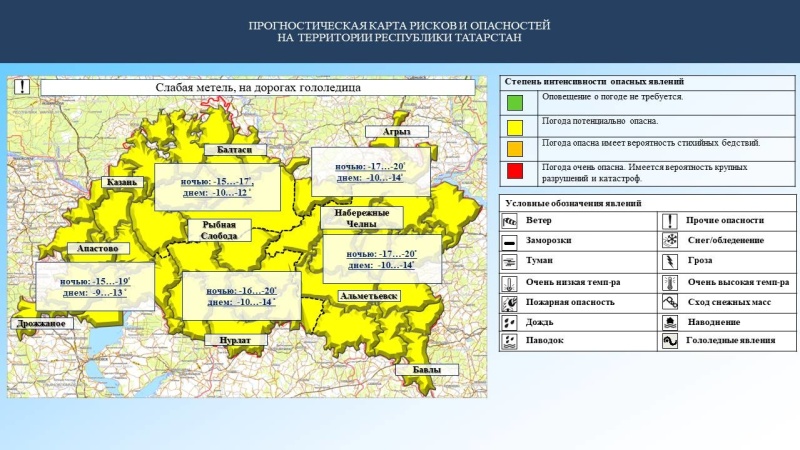 Ежедневный оперативный прогноз возникновения и развития чрезвычайных ситуаций на территории Республики Татарстан на 14.12.2023 г. (активная интернет-ссылка на раздел "Оперативная информация" сайта ГУ МЧС России по РТ обязательна)