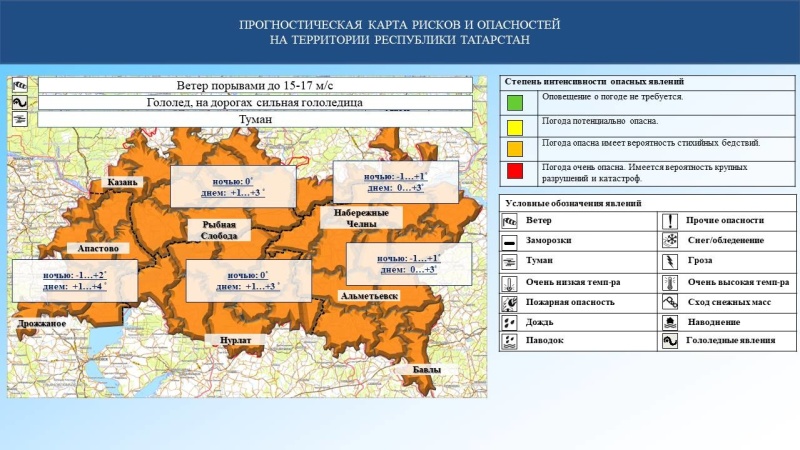 Ежедневный оперативный прогноз возникновения и развития чрезвычайных ситуаций на территории Республики Татарстан на 22.12.2023 г. (активная интернет-ссылка на раздел "Оперативная информация" сайта ГУ МЧС России по РТ обязательна)