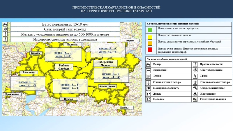 Ежедневный оперативный прогноз возникновения и развития чрезвычайных ситуаций на территории Республики Татарстан на 05.02.2024 г. (активная интернет-ссылка на раздел "Оперативная информация" сайта ГУ МЧС России по РТ обязательна)