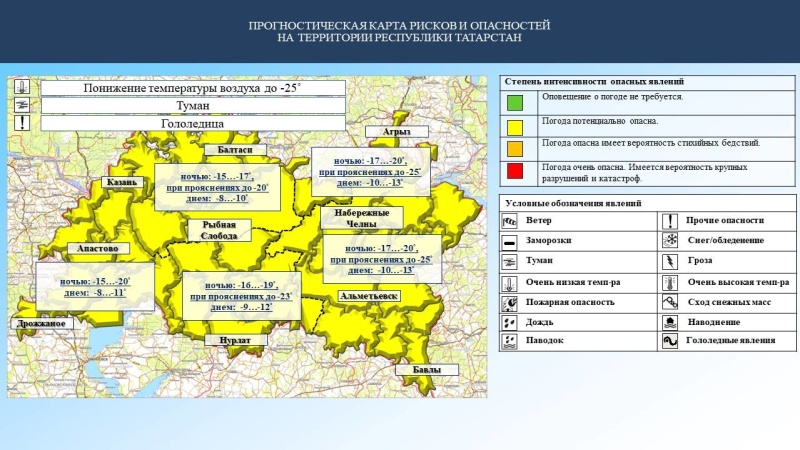 Ежедневный оперативный прогноз возникновения и развития чрезвычайных ситуаций на территории Республики Татарстан на 21.02.2024 г. (активная интернет-ссылка на раздел "Оперативная информация" сайта ГУ МЧС России по РТ обязательна)