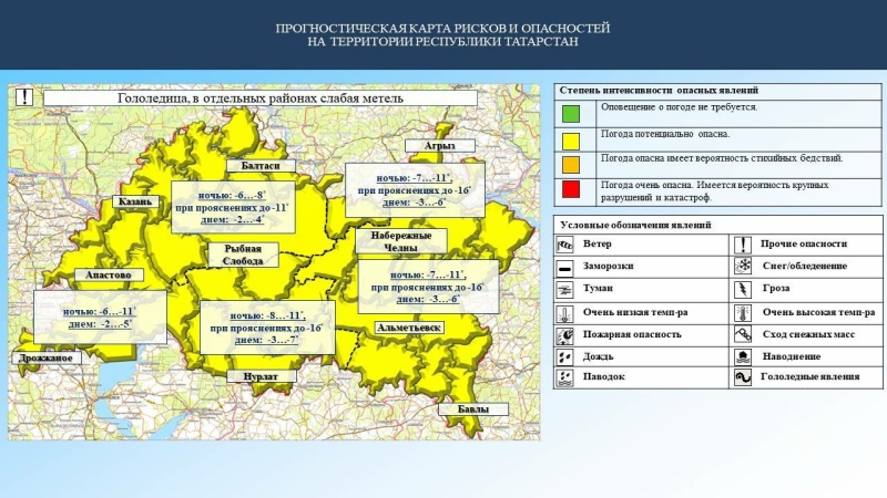 Ежедневный оперативный прогноз возникновения и развития чрезвычайных ситуаций на территории Республики Татарстан на 08.03.2024 г. (активная интернет-ссылка на раздел "Оперативная информация" сайта ГУ МЧС России по РТ обязательна)