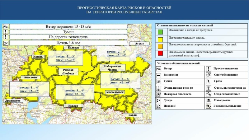 Ежедневный оперативный прогноз возникновения и развития чрезвычайных ситуаций на территории Республики Татарстан на 26.03.2024 г. (активная интернет-ссылка на раздел "Оперативная информация" сайта ГУ МЧС России по РТ обязательна)