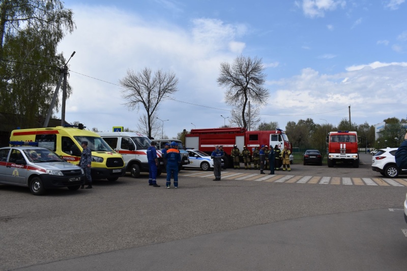 В первой школе Алексеевского прошли пожарно-тактические учения