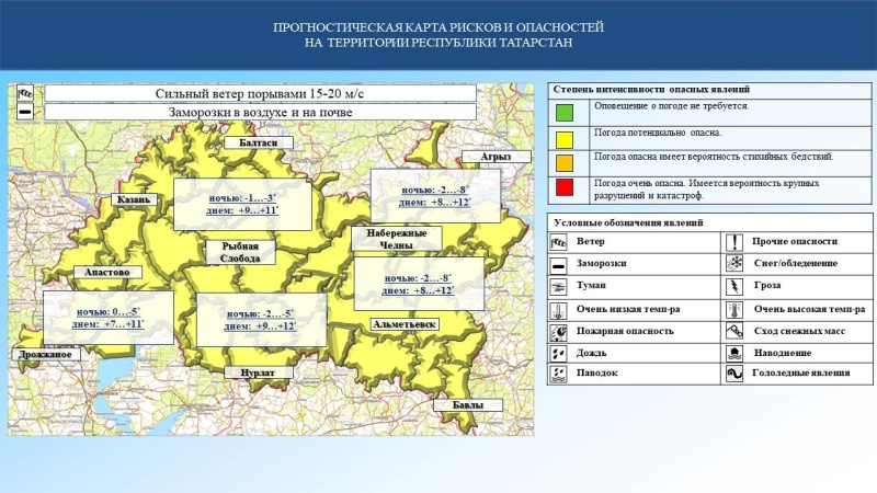 Ежедневный оперативный прогноз возникновения и развития чрезвычайных ситуаций на территории Республики Татарстан на 05.05.2024 г. (активная интернет-ссылка на раздел "Оперативная информация" сайта ГУ МЧС России по РТ обязательна)