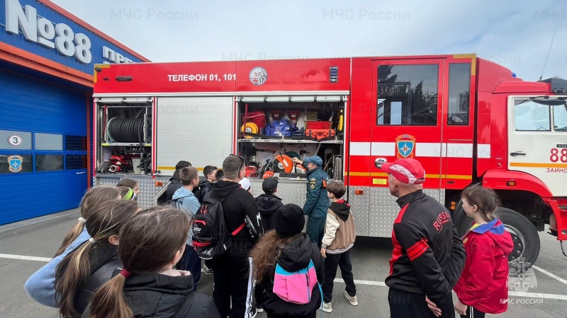 В пожарной части будущие спортсмены