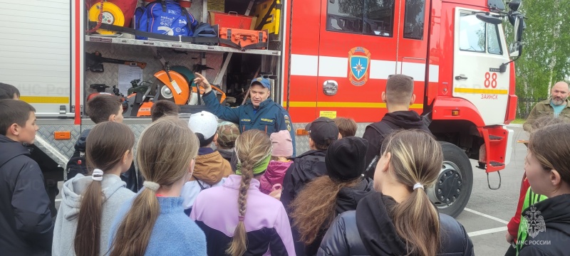 В пожарной части будущие спортсмены