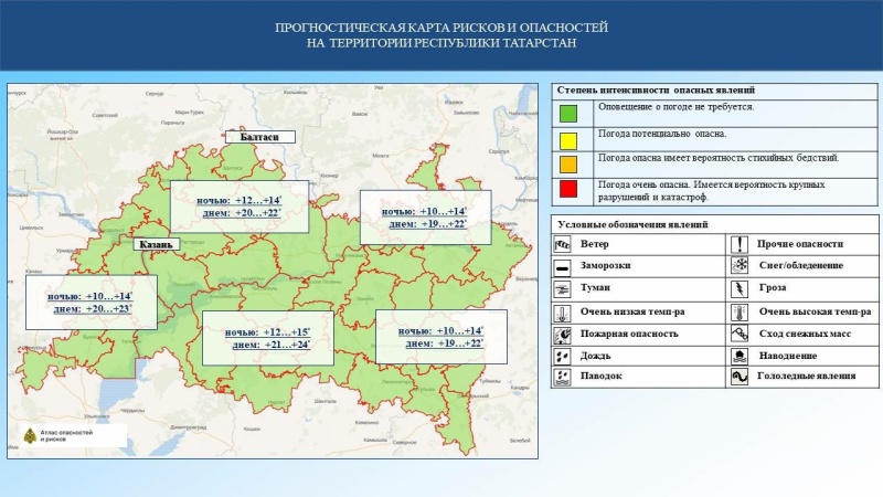 Ежедневный оперативный прогноз возникновения и развития чрезвычайных ситуаций на территории Республики Татарстан на 23.07.2024 г. (активная интернет-ссылка на раздел "Оперативная информация" сайта ГУ МЧС России по РТ обязательна)