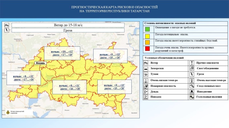 Ежедневный оперативный прогноз возникновения и развития чрезвычайных ситуаций на территории Республики Татарстан на 15.08.2024 г. (активная интернет-ссылка на раздел "Оперативная информация" сайта ГУ МЧС России по РТ обязательна)