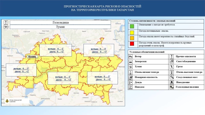 Ежедневный оперативный прогноз возникновения и развития чрезвычайных ситуаций на территории Республики Татарстан на 3.12.2024 г. (активная интернет-ссылка на раздел "Оперативная информация" сайта ГУ МЧС России по РТ обязательна)