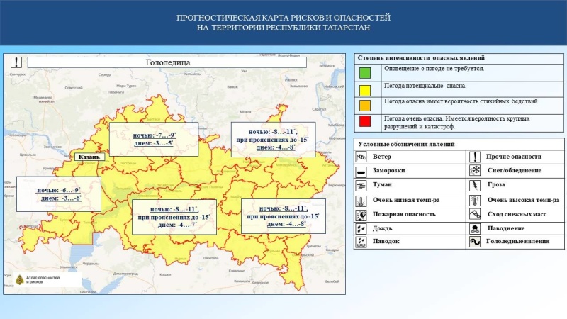 Ежедневный оперативный прогноз возникновения и развития чрезвычайных ситуаций на территории Республики Татарстан на 9.12.2024 г.